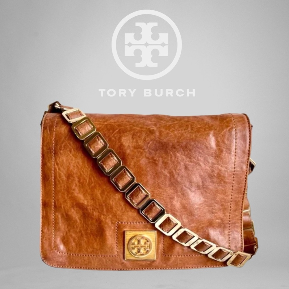 Rare Tory Burch Louisa Tan Leather Shoulder Bag (hard to find)